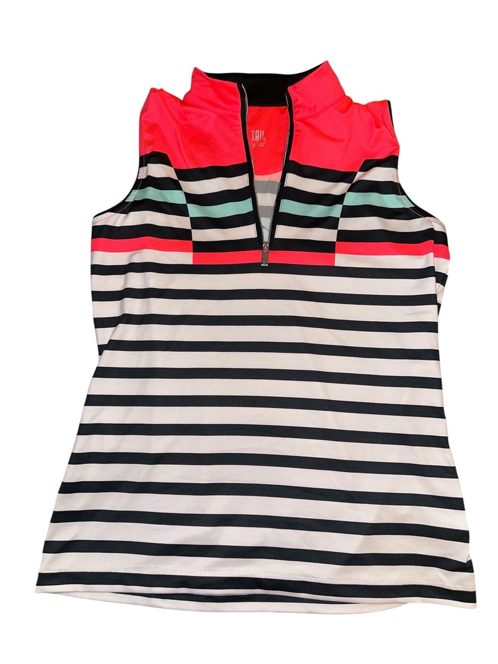 Tail Striped Sleeveless Golf top